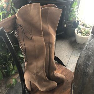 Steve Madden suede lace up thigh high